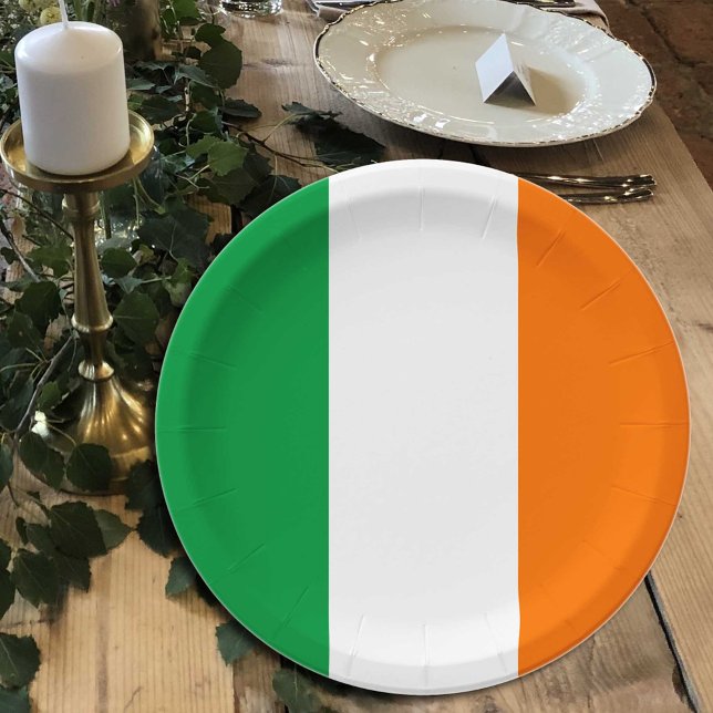Irish Flag plates, party, sports, Ireland Paper Plates (Creator Uploaded)