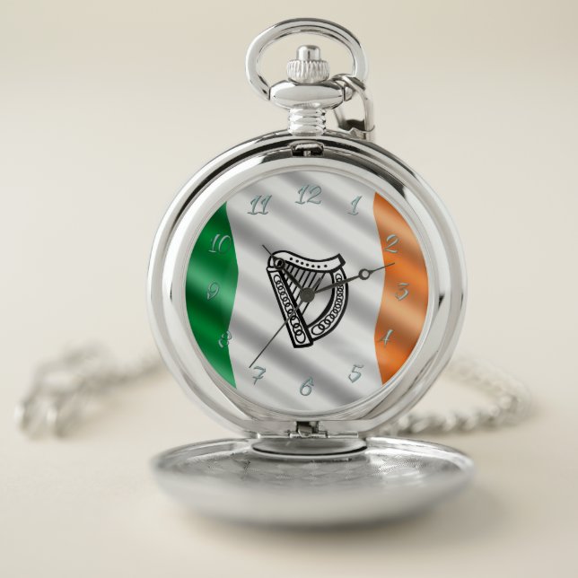 Irish flag pocket watch (Inside)