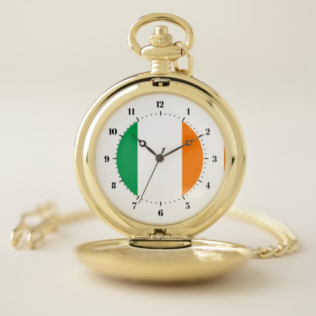 Irish flag pocket watch (Inside)