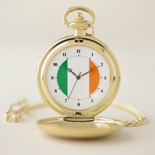 Irish flag pocket watch