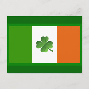 Irish flag postcard