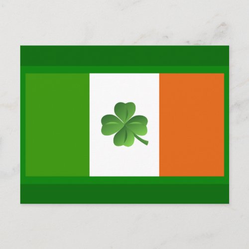 Irish flag postcard