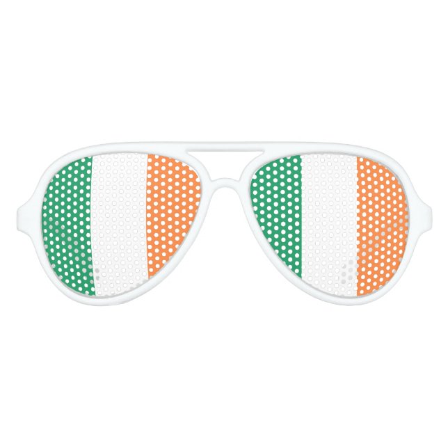 Irish Flag pscnt Aviator Sunglasses (Front)