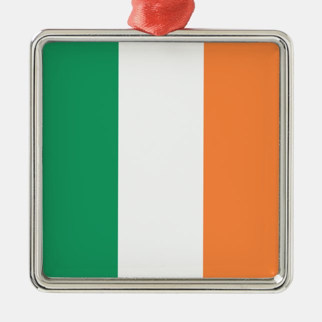 Irish Flag (Republic of Ireland) (ROI) (Eire) Metal Ornament (Front)