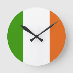 Irish Flag Round Clock