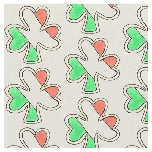 Irish Flag Saint Patrick's Day Shamrock Cookie Fabric