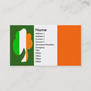 Irish Flag Shamrock Business Cards