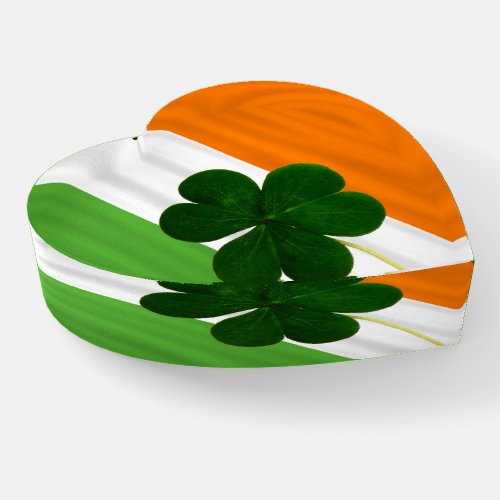 Irish Flag Shamrock Clover Ireland Love Paperweight