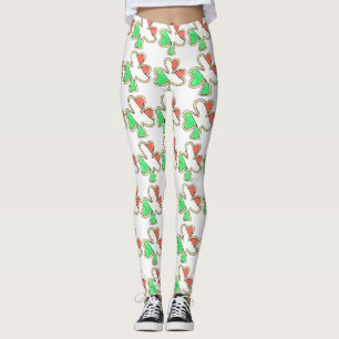 Irish Flag Shamrock Cookie St. Patrick's Leggings