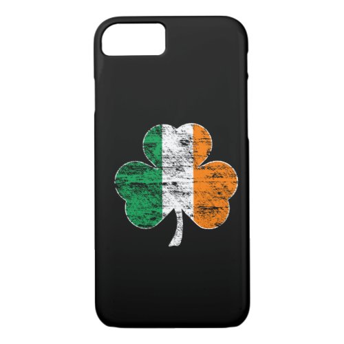 Irish Flag Shamrock distressed iPhone 7 case