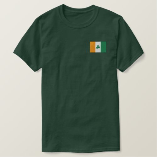 Irish Flag Shamrock Embroidered T_Shirt