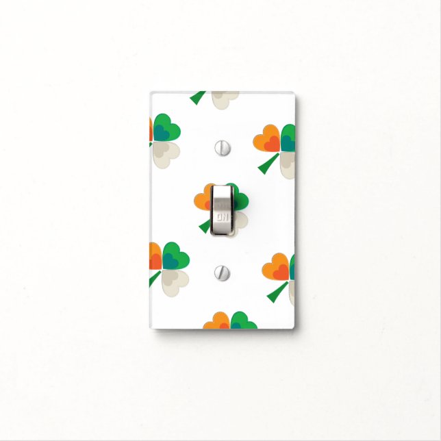 Irish Flag Shamrock Light Switch Cover (In Situ)