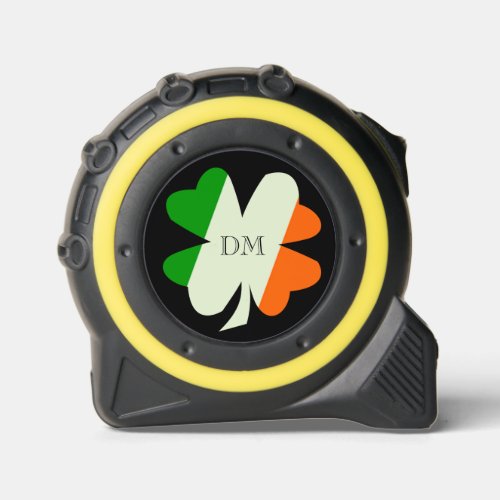 Irish Flag Shamrock Monogram Tape Measure