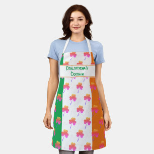 Irish Flag SHAMROCK pattern Apron