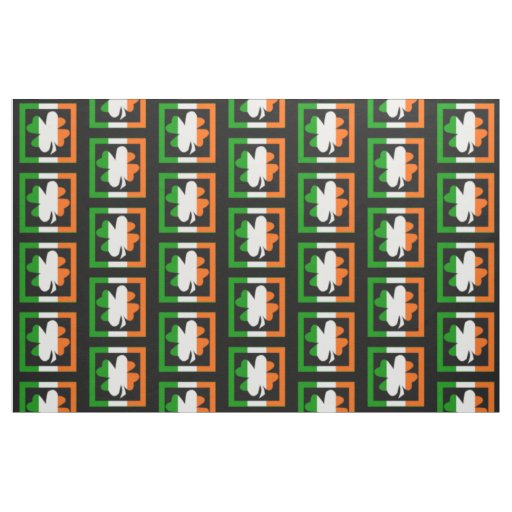 Irish Flag Shamrock Pattern Fabric