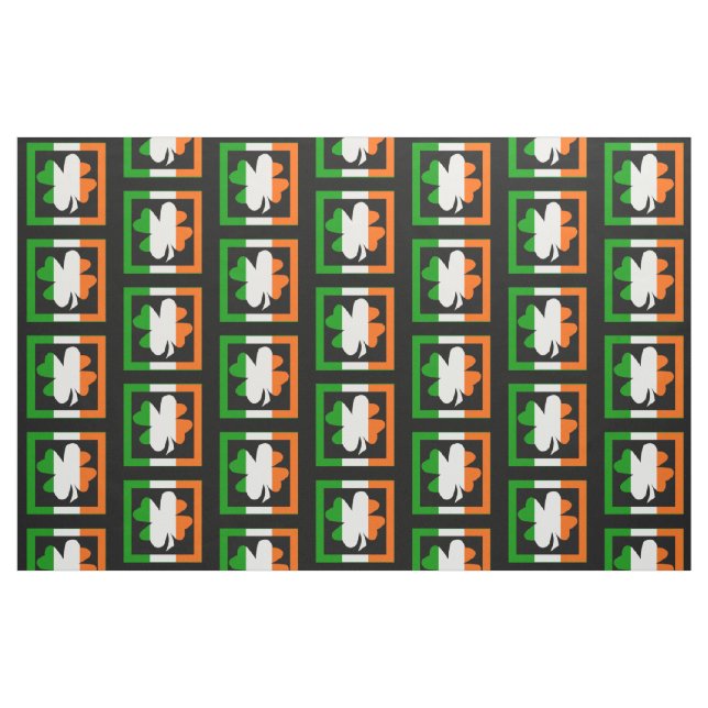 Irish Flag Shamrock Pattern Fabric (Fat Quarter)