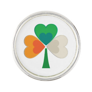 Irish Flag Shamrock Pin