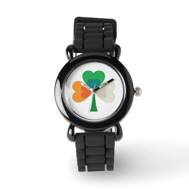 Irish Flag Shamrock Watch (Front)