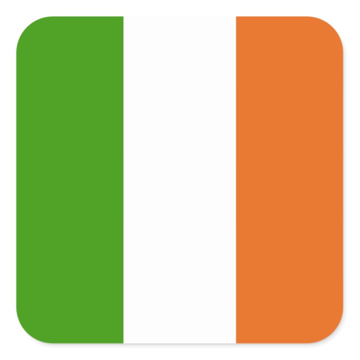 Irish Flag Square Sticker