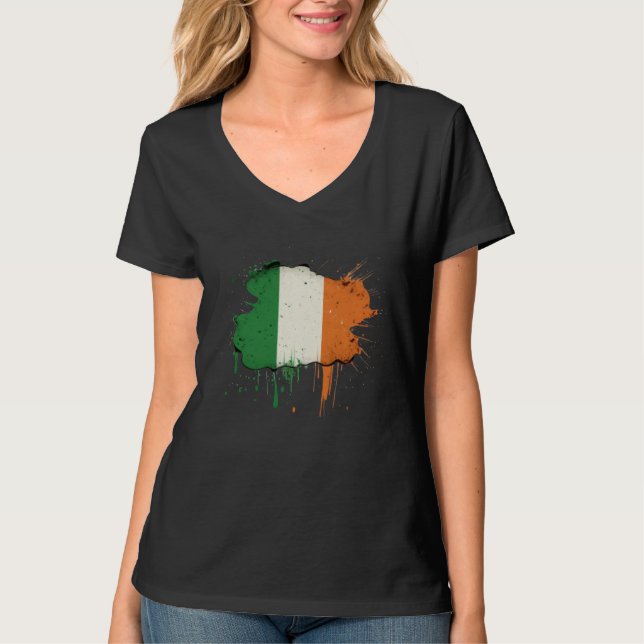 Irish Flag St Patrick s Day T-Shirt (Front)