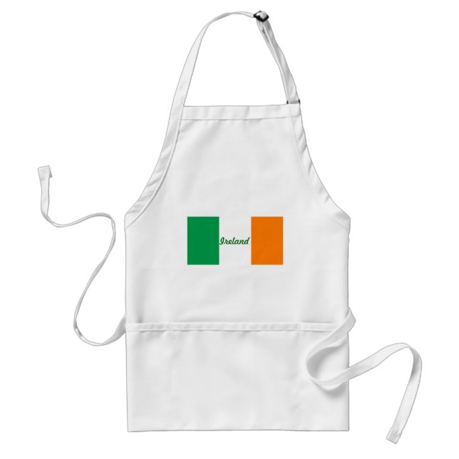 Irish Flag/St Patrick's Day Adult Apron (Front)