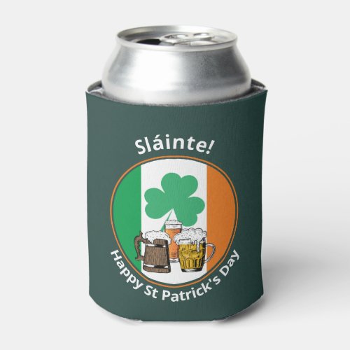 Irish Flag St Patricks Day Can Cooler