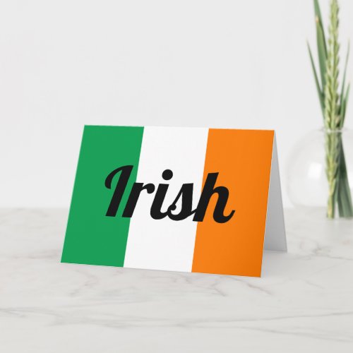 Irish flag St Patricks Day greeting card