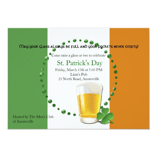 Irish Flag St. Patrick's Day Invitation | Zazzle.com
