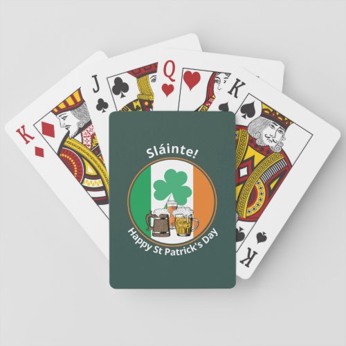 Irish Flag St Patricks Day Playing Cards