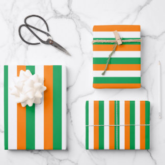 Irish Flag Stripes Design  Wrapping Paper Sheets