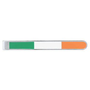 Irish Flag tbt Silver Finish Tie Bar