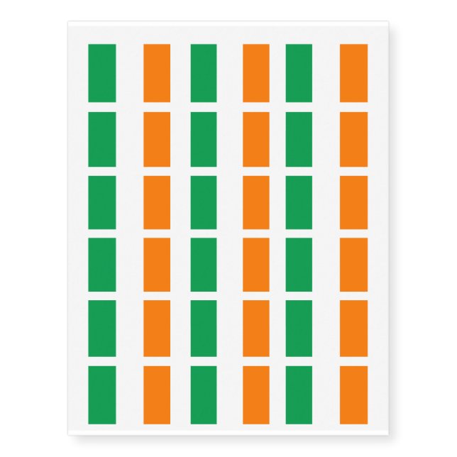 Irish Flag Temporary Tattoos (Front)