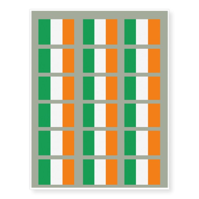 Irish Flag Temporary Tattoos (Front)