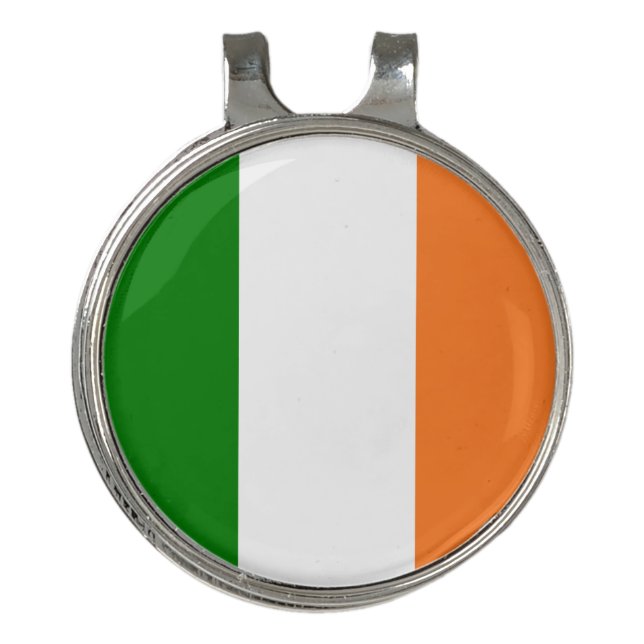 Irish Flag Total  Golf Hat Clip (Front)