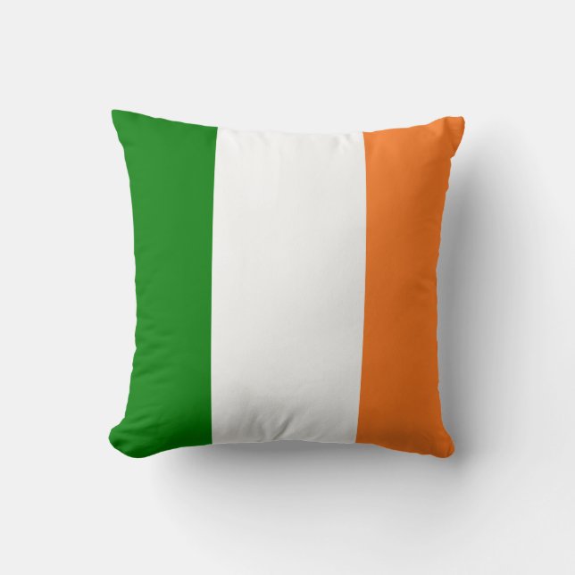 Irish Flag Total  Throw Pillow (Front)