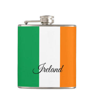 Irish Flag & travel Ireland /sports fans Flask