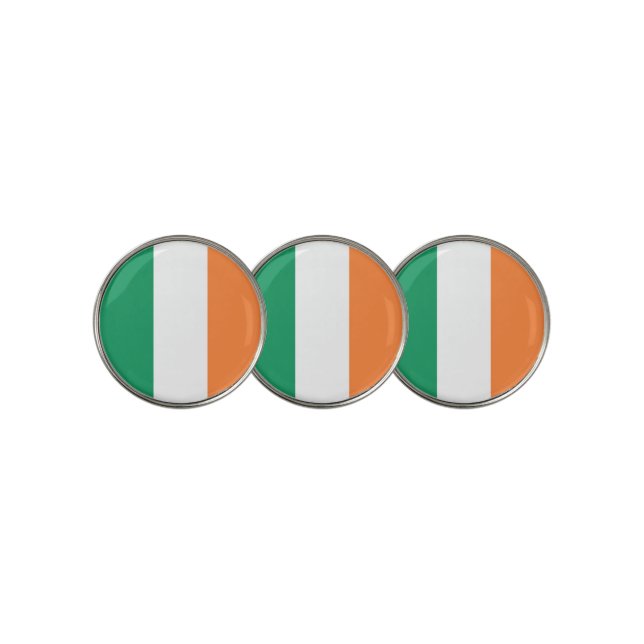 Irish flag tricolour patriotic Saint Patrick's Day Golf Ball Marker (3 Up)