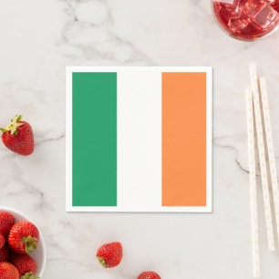 Irish flag tricolour patriotic Saint Patrick's Day Napkins
