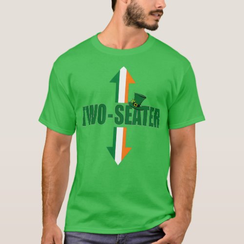 Irish Flag Two Seater PartyTrashy Adult Humor T_Shirt