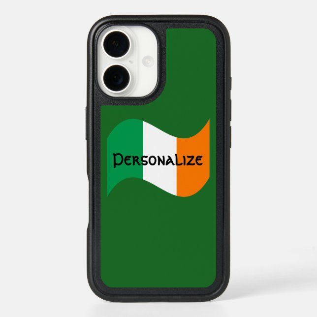 Irish Flag with Celtic Font Otterbox iPhone Case (Back)