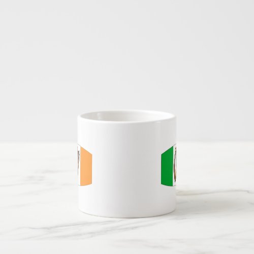 Irish Flag With Harp Espresso Cup
