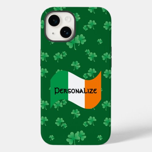 Irish Flag with Shamrock Pattern Case_Mate iPhone 14 Case