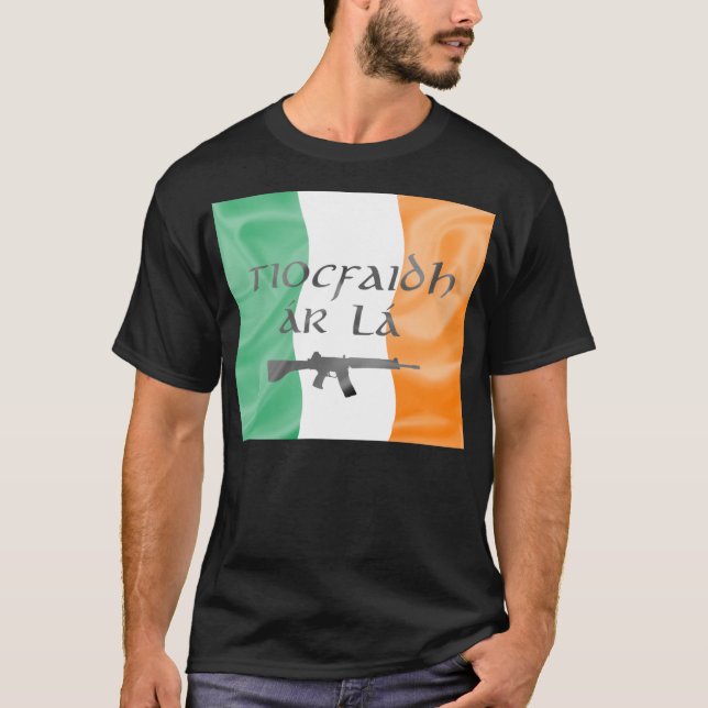 Irish Flag with tiocfaidh ár lá tshirt (Front)