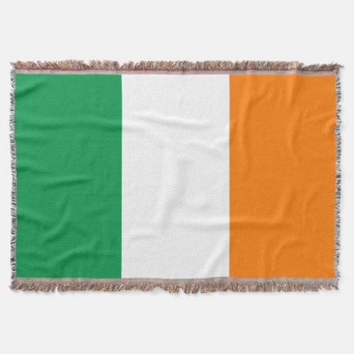 Irish flag woven throw blanket  Ireland colors