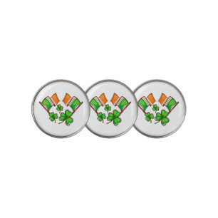 Irish Flags And Shamocks Golf Ball Marker