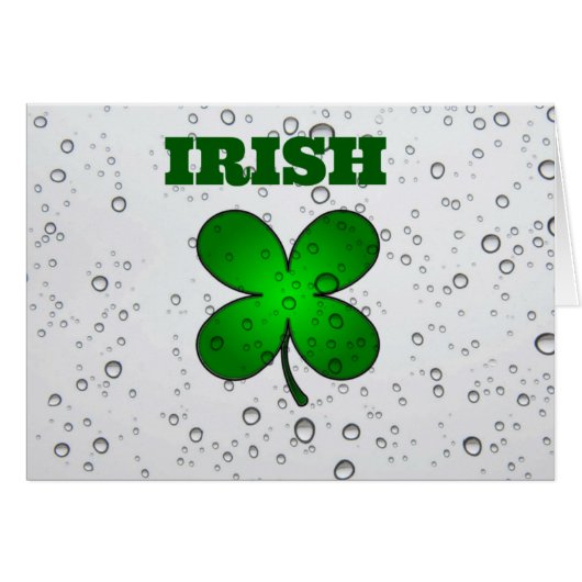 Irish Floating Clover Cards (Front Horizontal)