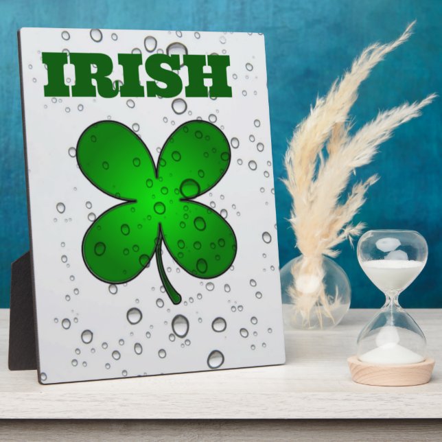 Irish Floating Clover Plaque (Side)