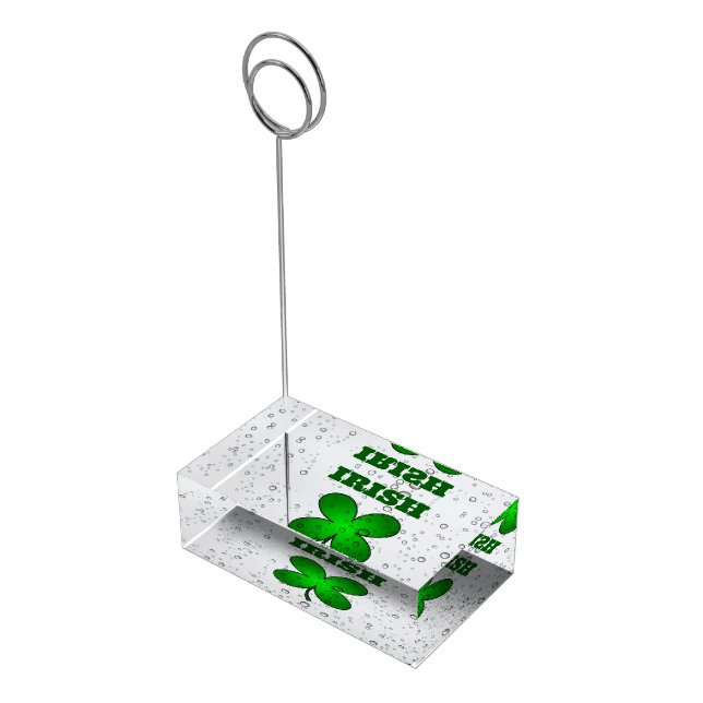 Irish Floating Clover Table Card Holder (Corner)