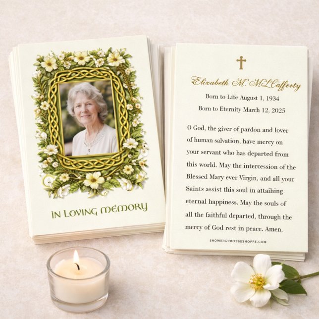 Irish Floral Celtic Memorial In Loving Memory (Creator Uploaded)