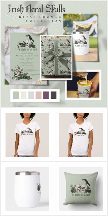 Irish Floral Skull Bridal Shower Collection